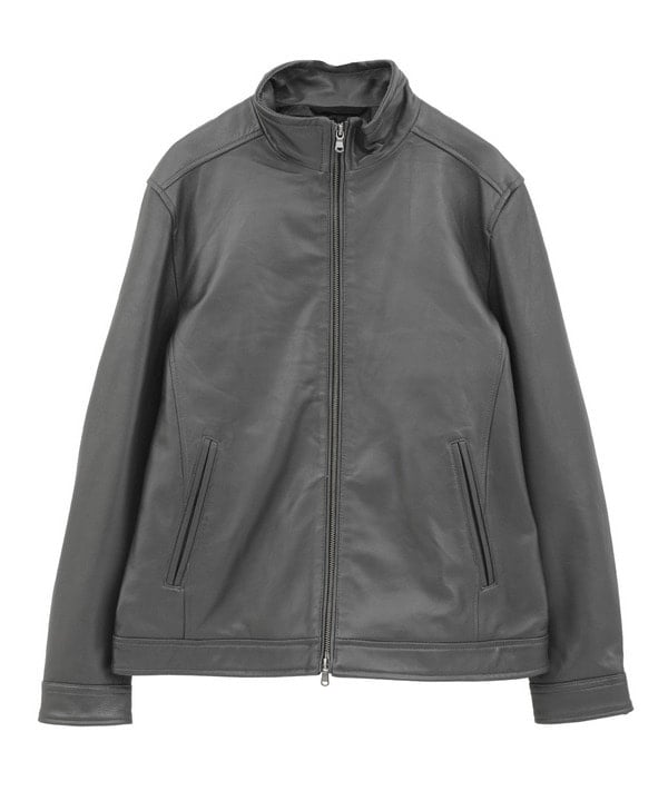 メンズビギ　シングルライダー スタンドカラーシングルライダース ラムレザージャケット | メンズビギ