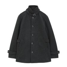 スタンドカラーウールヘリンボーンブルゾン