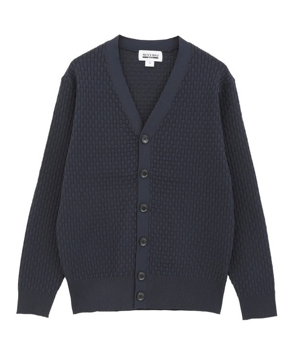 リラックスフィット鹿の子編みVネックカーディガン | スプートニクス