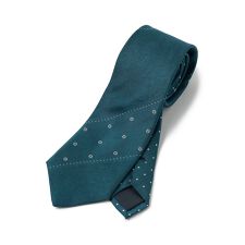 シャドーペイズリー小紋柄xピンドット柄クレリックタイ