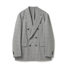 SMART MERINOウールトロピカル/グレンチェック ダブルジャケット＜防シワ＞＜軽量＞＜ストレ