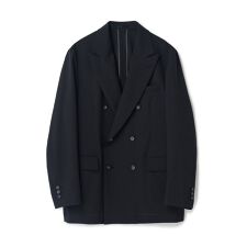 SMART MERINOウールトロピカル/グレンチェック ダブルジャケット＜防シワ＞＜軽量＞＜ストレ