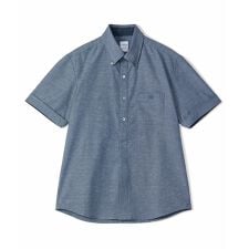 【COLE HAAN/コール ハーン】別注 綿麻オックス半袖シャツ＜吸水速乾/UVカット/遮熱/透け