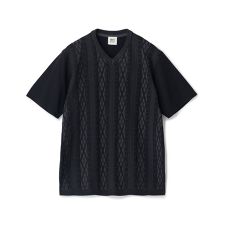 アラン調 ニットコンビTシャツ