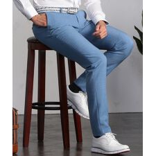 【ウォッシャブル】ビジカジ兼用ポリストレッチパンツ