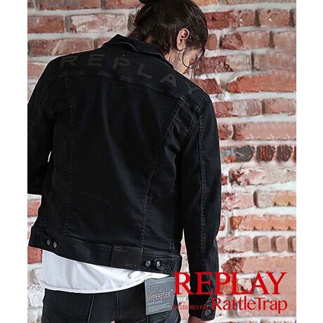 Replay フード付き ストレッチサテンジップジャケット 懐かしかっ 
