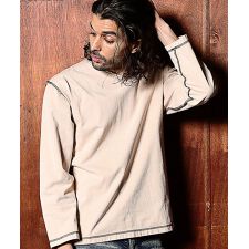 ラトルトラップ(RATTLE TRAP)のインディゴ配色ステッチロンT