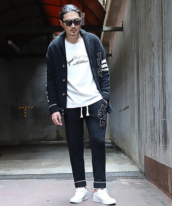 1PIU1UGUALE3 RELAX × JUST PLAY 】LOGO KNIT LONG PA | ラトル