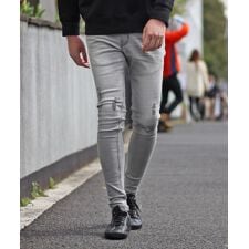 ラトルトラップ(RATTLE TRAP)の【ハイパーストレッチスキニー】リペアデニム ジェギンス