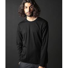 シルケットスムースクルーネックロンT