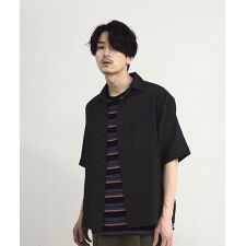 シャーリングレギュラーカラー半袖シャツ