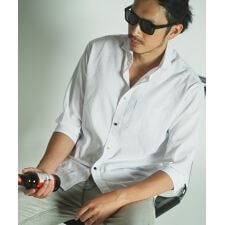 COOL　MAXリネン混7分袖シャツ