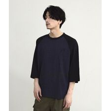 古着風ウォッシュ加工ラグランTシャツ
