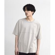 古着風ピグメント切替Tシャツ