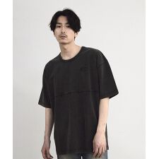 古着風ピグメント切替Tシャツ