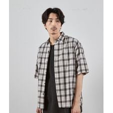 アメリカンチェックレギュラーカラー半袖シャツ