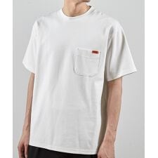 ユニバーサルオーバーオール別注バックプリントロゴししゅうポケットTシャツ