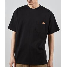 ユニバーサルオーバーオール別注バックプリントロゴししゅうポケットTシャツ