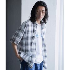 ラトルトラップ(RATTLE TRAP)のチェックシアールーズ半袖シャツ