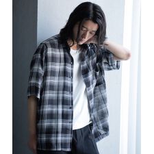 ラトルトラップ(RATTLE TRAP)のチェックシアールーズ半袖シャツ