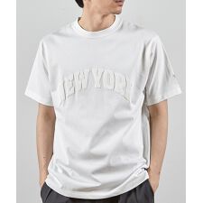 NY発泡プリントロゴししゅうTシャツ