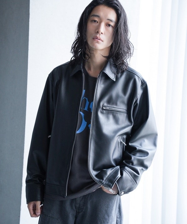 ヴィンテージ加工シングルライダースレザージャケット | ラトル