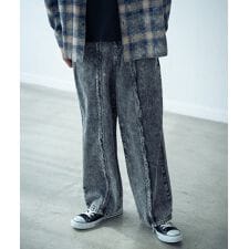 12ozケミカルウォッシュワイド5Pデニム