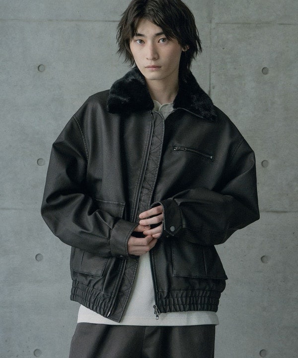 ポンチスエードノーカラーブルゾン | メンズメルローズ(MEN'S MELROSE