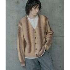 グラデーションストライプカーディガン