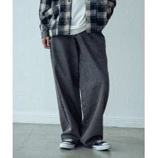 12ozスラブデニム5ポケットワイドストレートパンツ