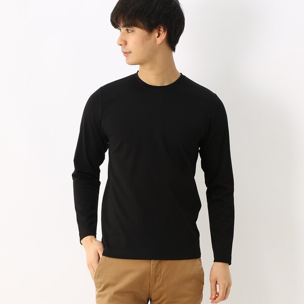 モクロディクルーネックロンＴ TETE HOMME｜テットオム モクロディクルーネックロンT メンズ