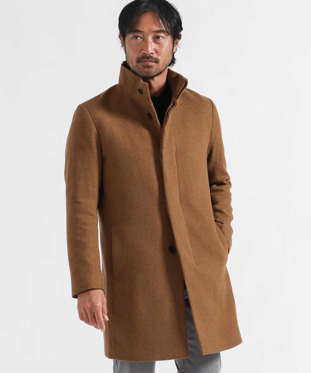 WEB限定】カシミヤブレンドスタンドカラーコート | テットオム(TETE
