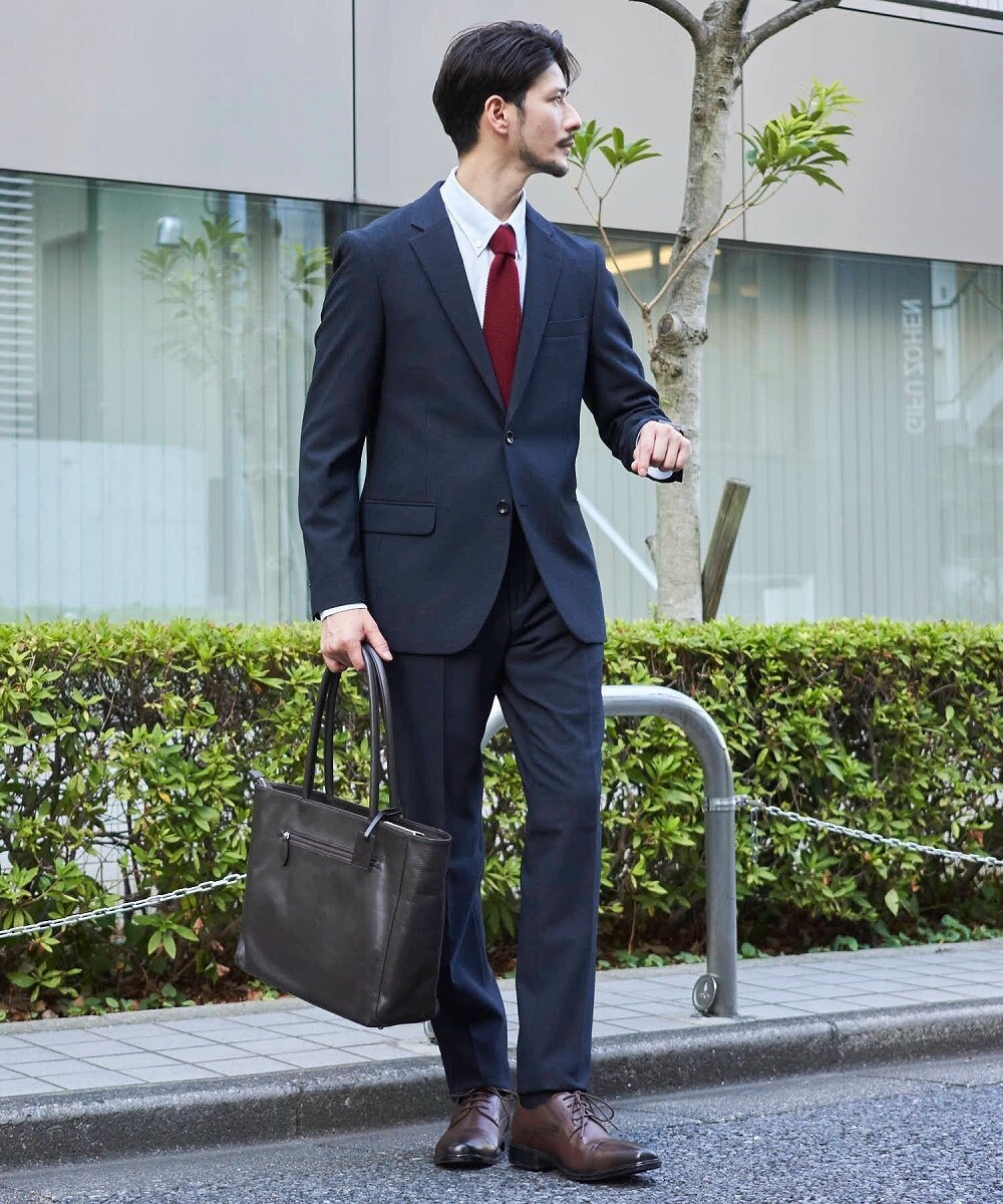 THE SUIT COMPANYスカートスーツセットアップ ネイビー44 3L 