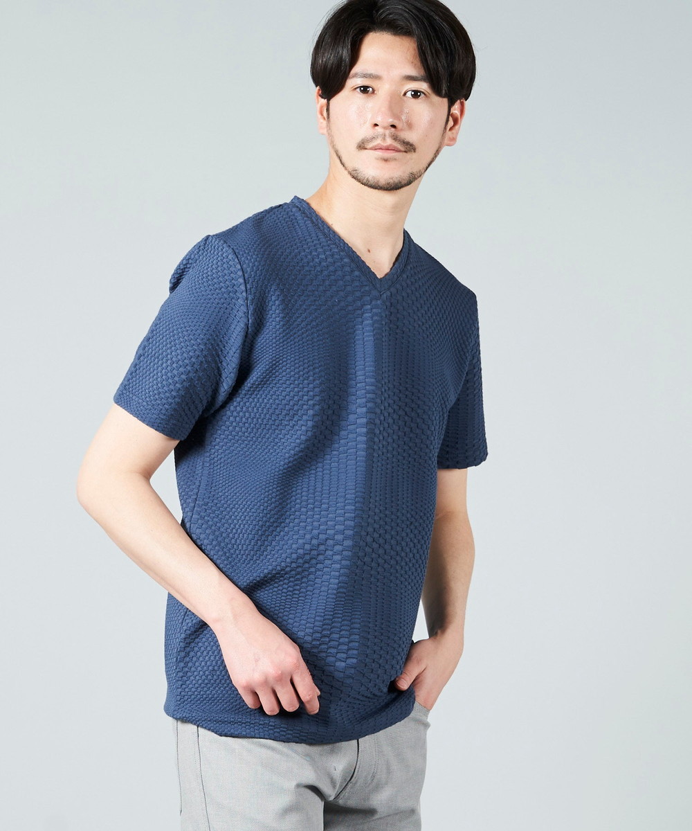 ブリスタージャガードVネックTシャツ | テットオム(TETE HOMME