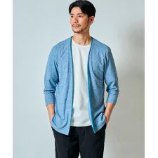 テットオム(TETE HOMME)の自宅で洗える麻ライクメランジ７分袖カーディガン
