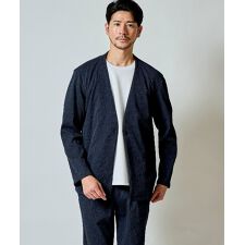 楊柳ストレッチノーカラージャケット