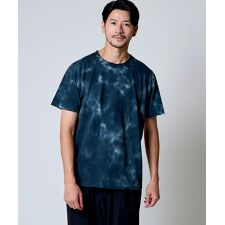 一点モノの加工感 ガーメントダイクルーネックＴシャツ