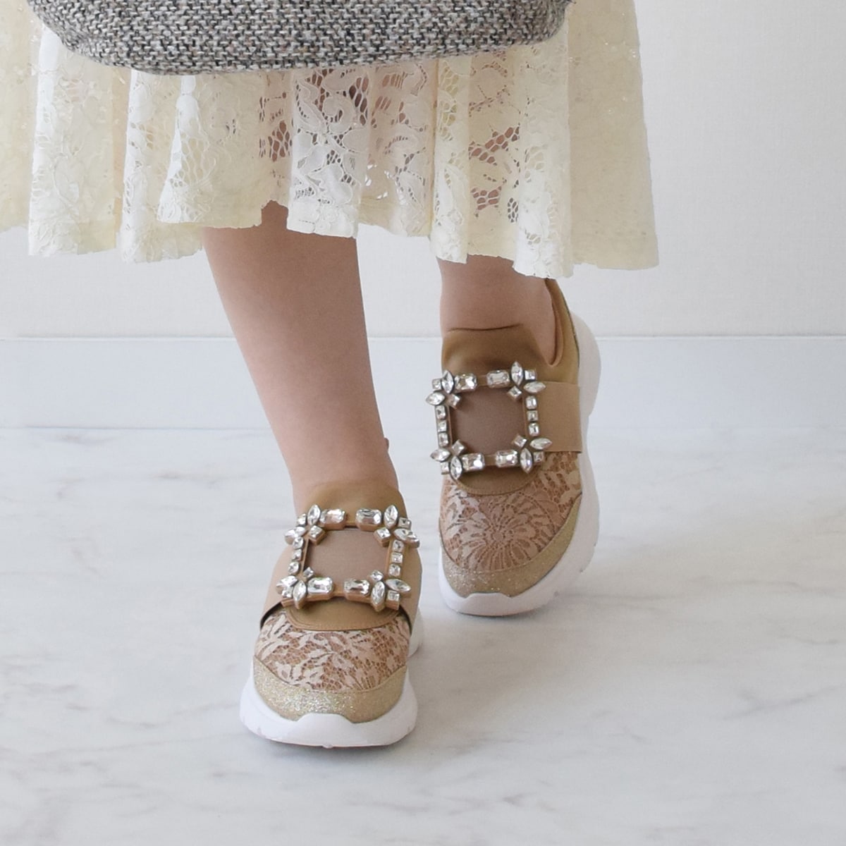 Bridget Birkin◇4cmヒール◇バックルスニーカー | ブリジット