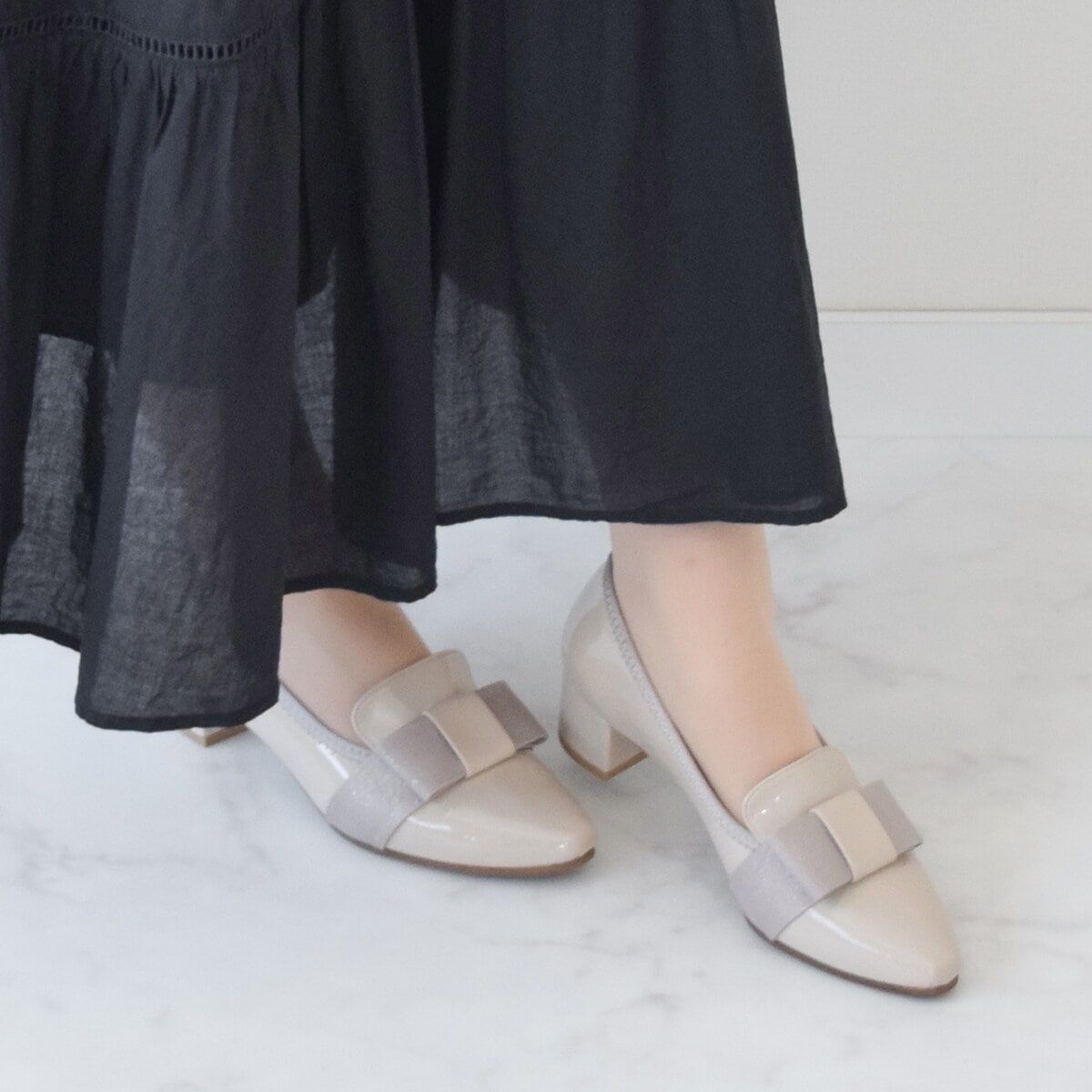 CARRANO◇10.5cmヒール◇パイソン柄レザーピンヒールパンプス