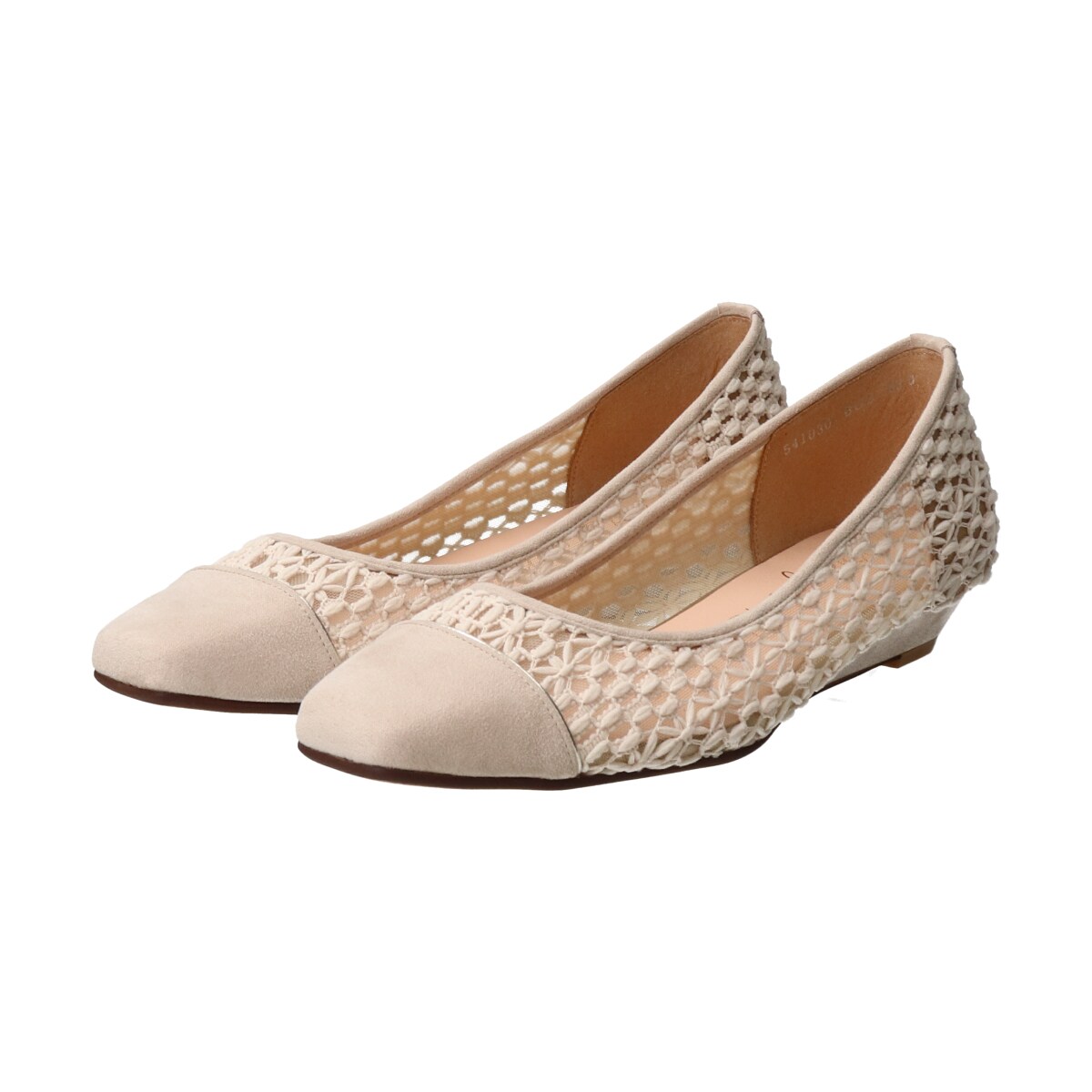 ブリジット バーキン Bridget Birkin レースチュール切り替えパンプス （ベージュ雑材）