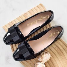 25秋冬新作◆Bridget Birkin◆1.5cmヒール◆グログランリボンレインオペラシューズ