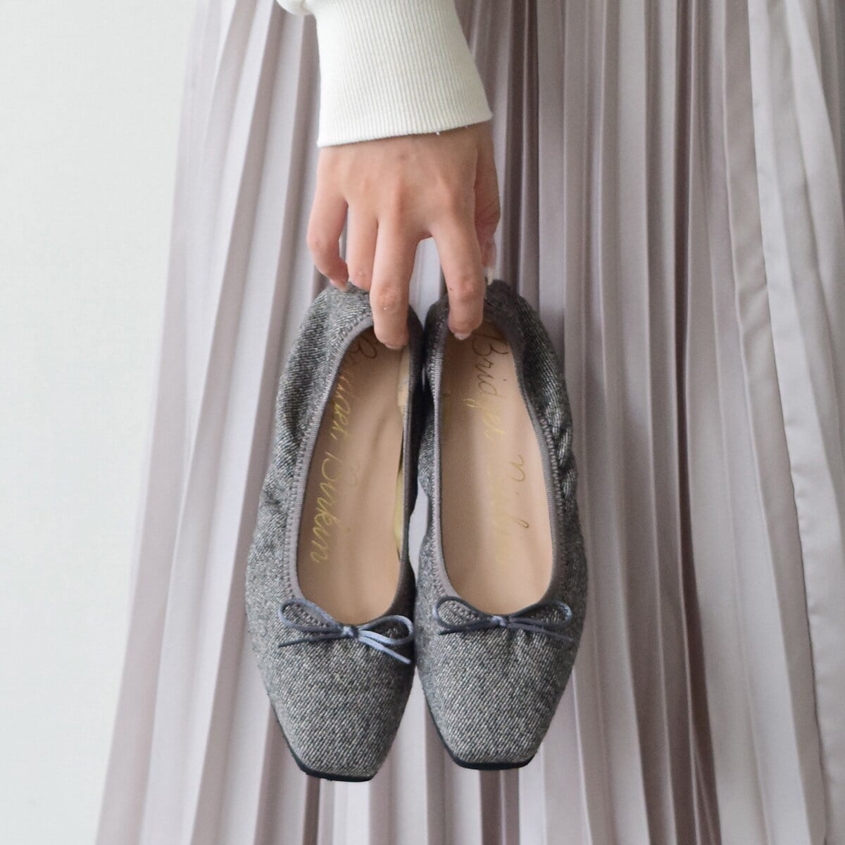 Bridget Birkin◇1.3cmヒール◇ビジューストラップバレエシューズ