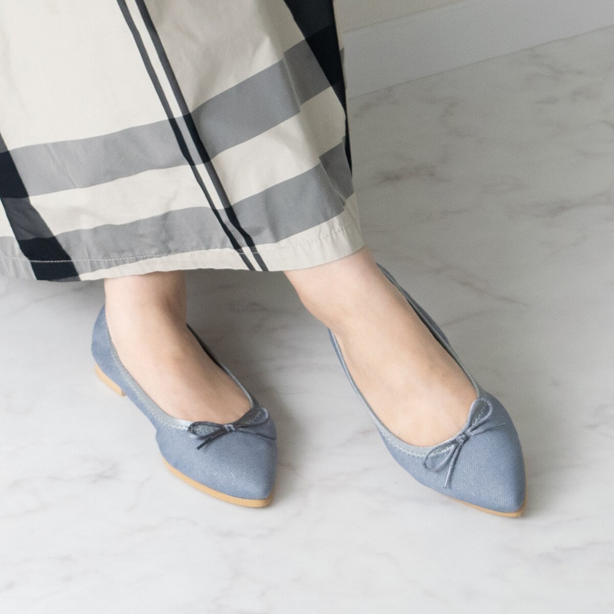 Bridget Birkin◇1.3cmヒール◇ビジューストラップバレエシューズ