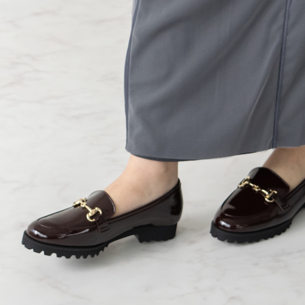 CORSO ROMA 9◇ラウンドトウタンクソールローファー