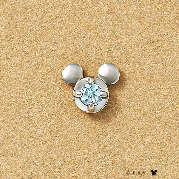 [ セカンドピアス] Ptミッキーマウス　アクアマリンハーフセカンドピアス TAKE-UP ONLINE SHOP/テイクアップ公式オンラインショップ