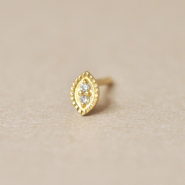 【専用】 テイクアップ セカンドピアス K18ダイヤモンド マーキスハーフピアス Solo Pierce】[ セカンドピアス] K18ダイヤモンド マーキスハーフ