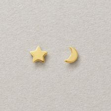 [ セカンドピアス] K18 ミニ月星ピアス