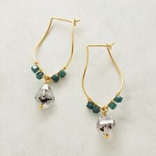 GF ハーキマークォーツ ワイヤー ピアス