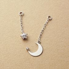 【 Palette】K10 ダイヤモンド 星&月チャーム( WG)