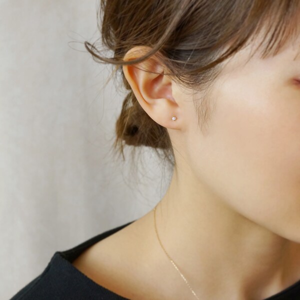 セカンドピアス] K18ダイヤモンドピアス0. 08ct | テイクアップ ピュア 